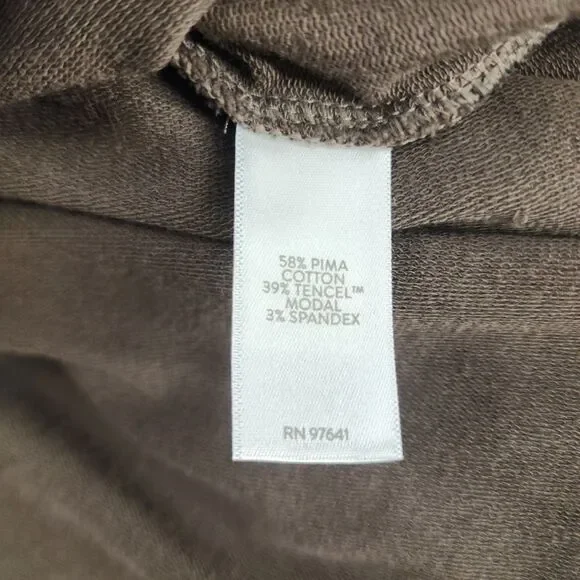 Pure Jill J. Jill Small | Brown Maxi T Shirt Dress Neutral Casual Pima Cotton - Picture 8 of 8